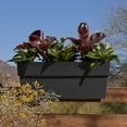 thumbnail image 5 of Bloem Finley Deck Rail Rectangle Planter: 24" - Black - Matte Finish, Fits Rail Sizes 3"-6", 100% Recycled Plastic Box, For Indoor and Outdoor Use, Gardening, 7.5 Gallon Capacity, 5 of 5