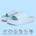thumbnail image 2 of Pantuflas Rosyclo Cloud, unisex, antideslizantes, con suela gruesa, color azul bebé, 2 of 5