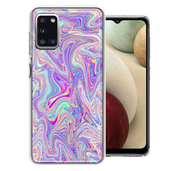MUNDAZE Samsung Galaxy A31 Paint Swirl Double Layer Phone Case Cover