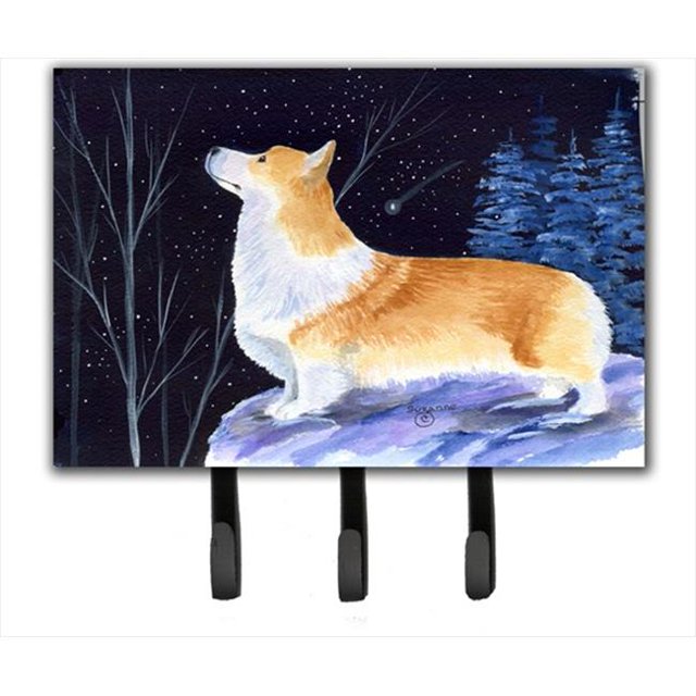 Porte-laisse Ou Crochet pour Clé Starry Night Corgi