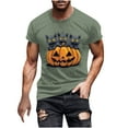 thumbnail image 2 of Handshe Men's Halloween Graphic Round Neck Short Sleeve T-Shirt - Stylish Blouse, 2 of 5
