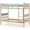 Natural, variant on Costway Twin Over Twin Bunk Bed Solid Wood Bed Frame with Ladder Full-length Guardrails Natural