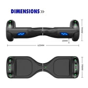 SISIGAD Hoverboard with Bluetooth and LED Lights 6.5 Two-Wheel Self Balancing Electric Scooter for Kids and Adults