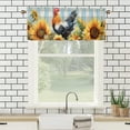 thumbnail image 3 of Farmhouse Curtain Valances for Kitchen Windows Rustic Rooster Snuflower Buffalo Plaid Window Valance for Living Room Bedroom, Kitchen Valance Rod Pocket Window Decor Curtain 54 by 18 in, 1 Panel, 3 of 6