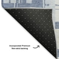 thumbnail image 5 of Addison Rugs Mayfield Premium Machine Washable Transitional Stripes Blue Rectangle Rug, 3' x 5', 5 of 7