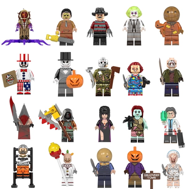 Set de 20 Figuras de Terror: Mini Personajes de Calabaza y Fantasmas, Bloques de Construcción de Plástico ABS para Niños, Regalo de Halloween