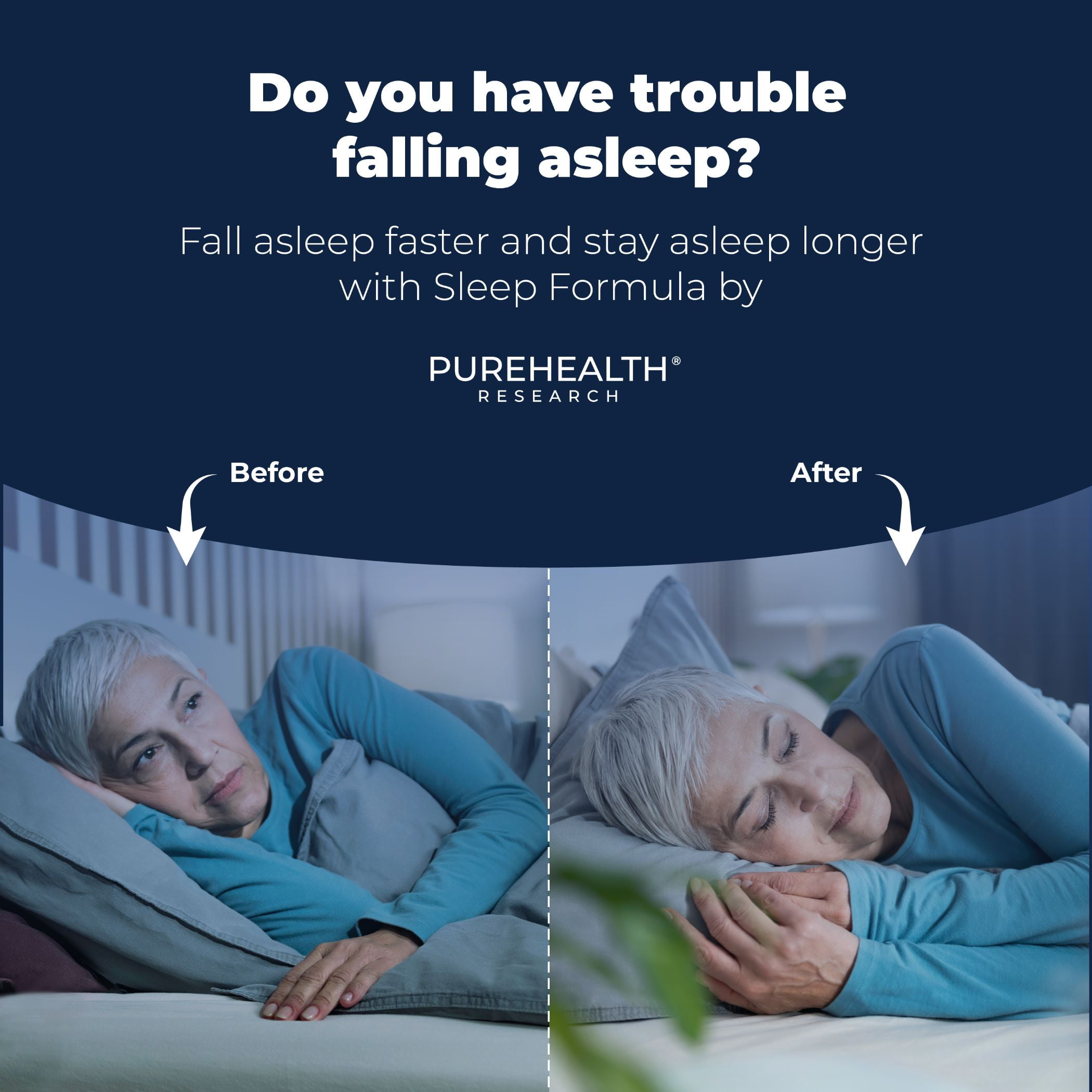Sleep Formula by PureHealth Research, Naturally Calms & Relaxes for Deeper, Longer, Blissful Sleep, 1 Bottle