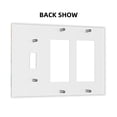 thumbnail image 2 of Hand Drawing Wave Sea Switch Cover Decorative Wall Plate 3-Gang 2-Decor 1-Toggle Standard Size, 2 of 5
