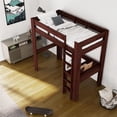thumbnail image 3 of DHP Jaymee Kids Loft Bed with Desk in Solid Wood, Twin, Nutmeg, 3 of 8
