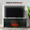 thumbnail image 5 of Gymax 59'' Fireplace TV Stand W/ 25'' 1350W Electric Fireplace Heater Black, 5 of 10