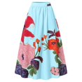 thumbnail image 3 of Women's Bohe Floral Maxi Skirt High Waist A-Line Long Skirt with Pockets Summer Beach Skirt for Casual Wear, 3 of 4