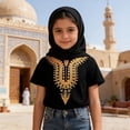 thumbnail image 2 of Fgnfyis Boys Short Sleeve Tops Kids African Classic Childrens Dashiki Casual Loose Shirt Outfits for Boys and Girls Shirts for Boys Black_002 4-5 Years, 2 of 5