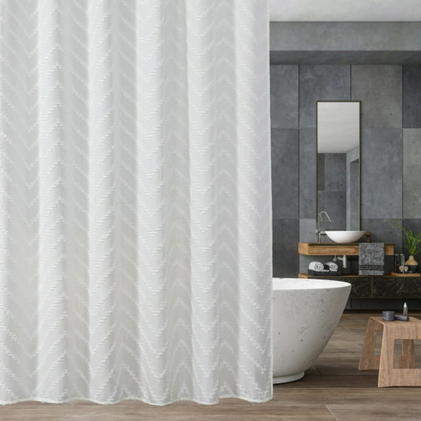 Cortina de ducha moderna estilo rústico, universal para todas las estaciones. Juego de cortinas de ducha largas para baño.