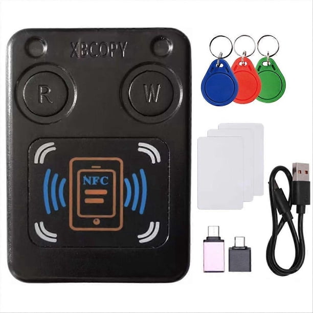 NFC RFID Smart Chip Card Reader Copier+3xCUID Keychain/UID Card ...