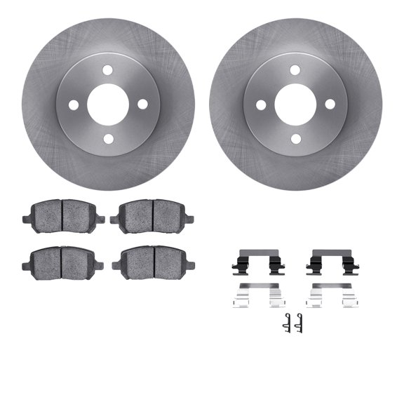 Dynamic Friction Company Front Brake Rotors with 5000 Advanced Brake Pads includes Hardware 6512-53022