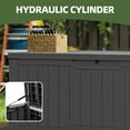 thumbnail image 5 of Uforic 120 Gallon Large Outdoor Deck Box, Outdoor Resin Storage Boxes ,Waterproof & Lockable, Black, 5 of 9