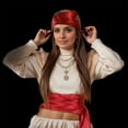 thumbnail image 3 of Women Pirate Costume Accessories Set for Men Pirate Head Scarf Necklace Earring Dress Accessories Cosplay Party Renaissance, 3 of 5