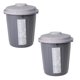 thumbnail image 2 of Bote para Basura para El hogar RecyMedGray 2 Pzs 22lts 32x42cm Polietileno Color Gris Tapa Gris. VentDepot MXRCB-002, 2 of 2