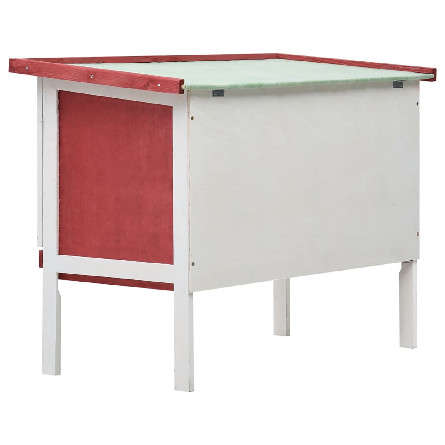 Pefilos 35" Outdoor Rabbit Hutch Wood Guinea Pig Hutch 1 Layer Small Animal House Pet Cage, Red Pefilos 35" Outdoor Rabbit Hutch Wood Guinea Pig Hutch 1 Layer Small Animal House Pet Cage, Red