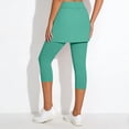 thumbnail image 5 of Likimi Women Athletic Tennis Skirt With Built In Shorts Solid Color Stretch High Waist Comfortable Trousers Green Size Xl, 5 of 6