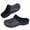 Blue, variant on Unisex Faux Fur Lining Clogs: Slip-On Waterproof EVA Garden House Clogs with Fleece-Lined - Winter Warm Anti-Slip Indoor Outdoor Walking Slippers for Mens Womens Black 300