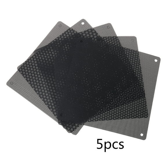 COOLHOOD 5PCS PVC Fan Filter PC for Case Cuttable Computer Mesh 140x140mm Mesh PVC Black