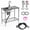 Silvery, variant on Freestanding Stainless Steel Kitchen Sink 29.5" Commercial Utility Sink with Faucet, 77lbs Load Capacity, Single Bowl Basin Prep Sink for Restaurant, Garage, Garden, Laundry Room, Outdoor Use, Silver