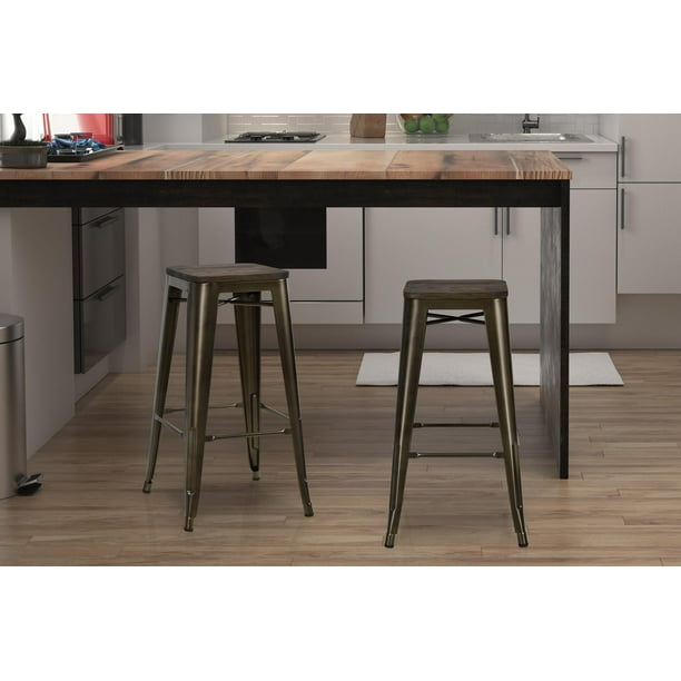 Dorel Home Products Fusion 30" Metal Backless Bar Stool ...