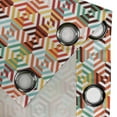 thumbnail image 5 of Ambesonne Geometric Grommet Curtain, Hexagonal Shape Retro, 50" x 63", Mustard Orange, 5 of 6