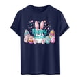 thumbnail image 4 of ZQUUVOU Men's T-Shirt Casual Short Sleeve Easter Printed Crew Neck Shirts (Navy,L), 4 of 4