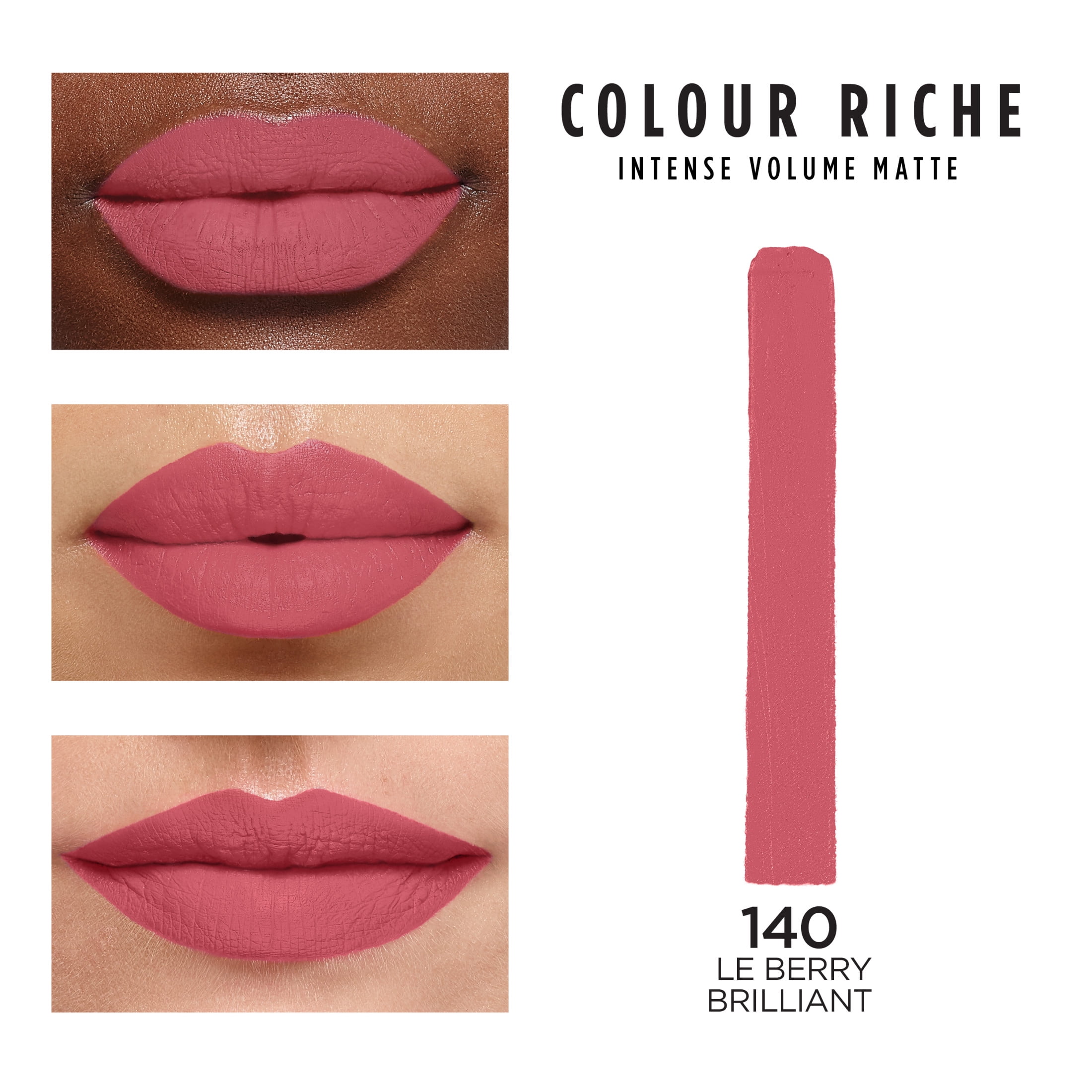 L'Oreal Paris Colour Riche Smudgeproof Intense Volume Matte Lipstick, 140 Le Berry Brilliant