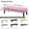 thumbnail image 3 of POLERO Sretch Bench Covers Slipcover Pink Leopard Print Dining Bench Cover with Elastic Band Home Decoration Washable Rectangle Piano Chair Cover for Dining Room, Living Room, 3 of 7