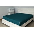 thumbnail image 3 of Zip On Fitted SheetS S Twin Size(39X75) - Includes 1 Bottom Fitted Base + 2 Zip Sheets - Fit's 16” In Deep Pocket - Zip Sheets Easy to Change - 600 TC Cotton Fitted Sheet - Teal Color, 3 of 8