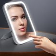 thumbnail image 1 of Jinsinto LED Vanity Mirror, Lighted Vanity Mirror, Portable Travel USB Charging Mirror, Touch Screen Dimming (White), 1 of 5