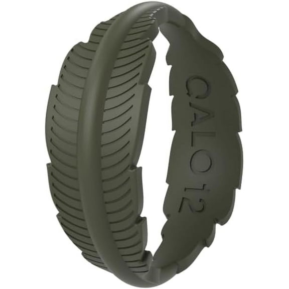 QALO Women's Sage Serene Ring – Durable Wedding Bands with Flexible Comfortable Fit – Skin-Friendly and Lightweight Design – Size 06