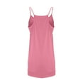 thumbnail image 5 of Summer Romper Dresses for Women with Pockets,Sleeveless Crewneck Mini Dress V-Neck Pullover Sleep Shirts, 5 of 5