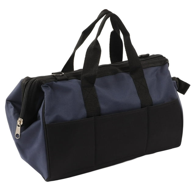 Lockout Pouch, Zipper Design Waterproof Black Lockout Bag 6 External Pockets For Industrial Locks Devices
