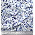 thumbnail image 1 of Soimoi Cotton Voile Fabric Leaves,Bird & Floral Artistic Print Fabric by The Yard 42 Inch Wide, 1 of 1