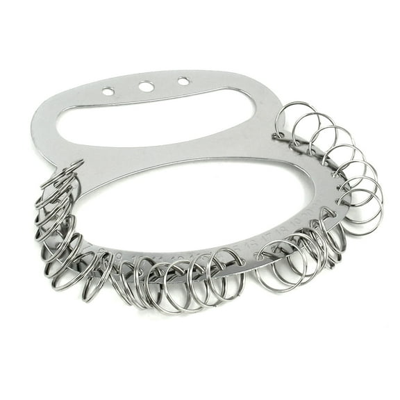 Unique Bargains Silver Tone Metal 28 Keyrings Keys Holder for Housekeeper