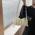 thumbnail image 3 of (Con Interior) Bolso Hecho A Mano Con Cuentas Perlas Y Nicho Retro Francés Bandolera Elegante Bolso Hadas 7909 (estilo 2) Corto, 3 of 9