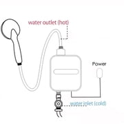 Electric Shower Head Tankless Water Heater Thermostatic Shower Head Set Temperature Adjustable Home Bathroom Waterproof Instant Water Heating Machine