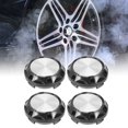 thumbnail image 4 of Unique Bargains 4pcs 64mm Dia 4 Lugs Car Tire Wheel Center Hub Cap w Silver Tone Badge Sticker, 4 of 4