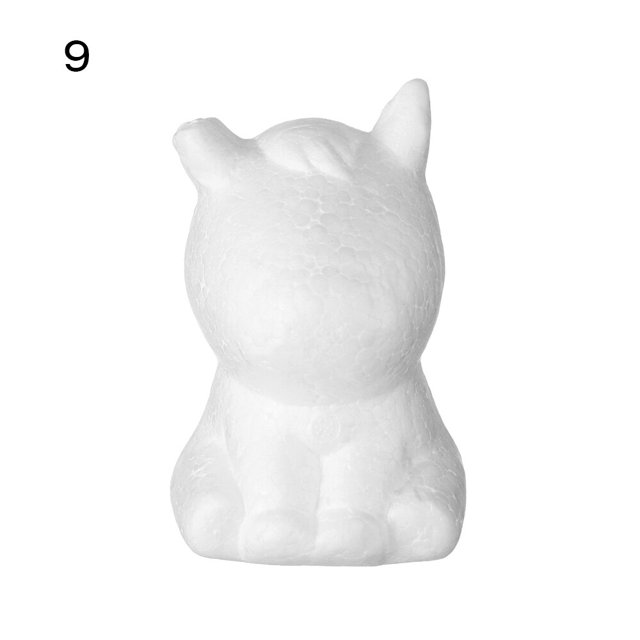 Bolas de espuma de poliestireno blancas con forma de animales para modelar, manualidades de espuma de poliestireno para niños, juguete DIY, regalos de Navidad, suministros para fiestas de boda