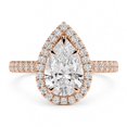 thumbnail image 3 of vylahjewellery Pear Cut Moissanite Ring, Sparkling Halo Engagement Ring for Women, Pave Wedding Band, Anniversary Promise Ring, 3 of 7