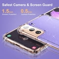 thumbnail image 4 of Funda para teléfono KIOMY Galaxy S21, transparente, a prueba de golpes, con purpurina, 4 of 8