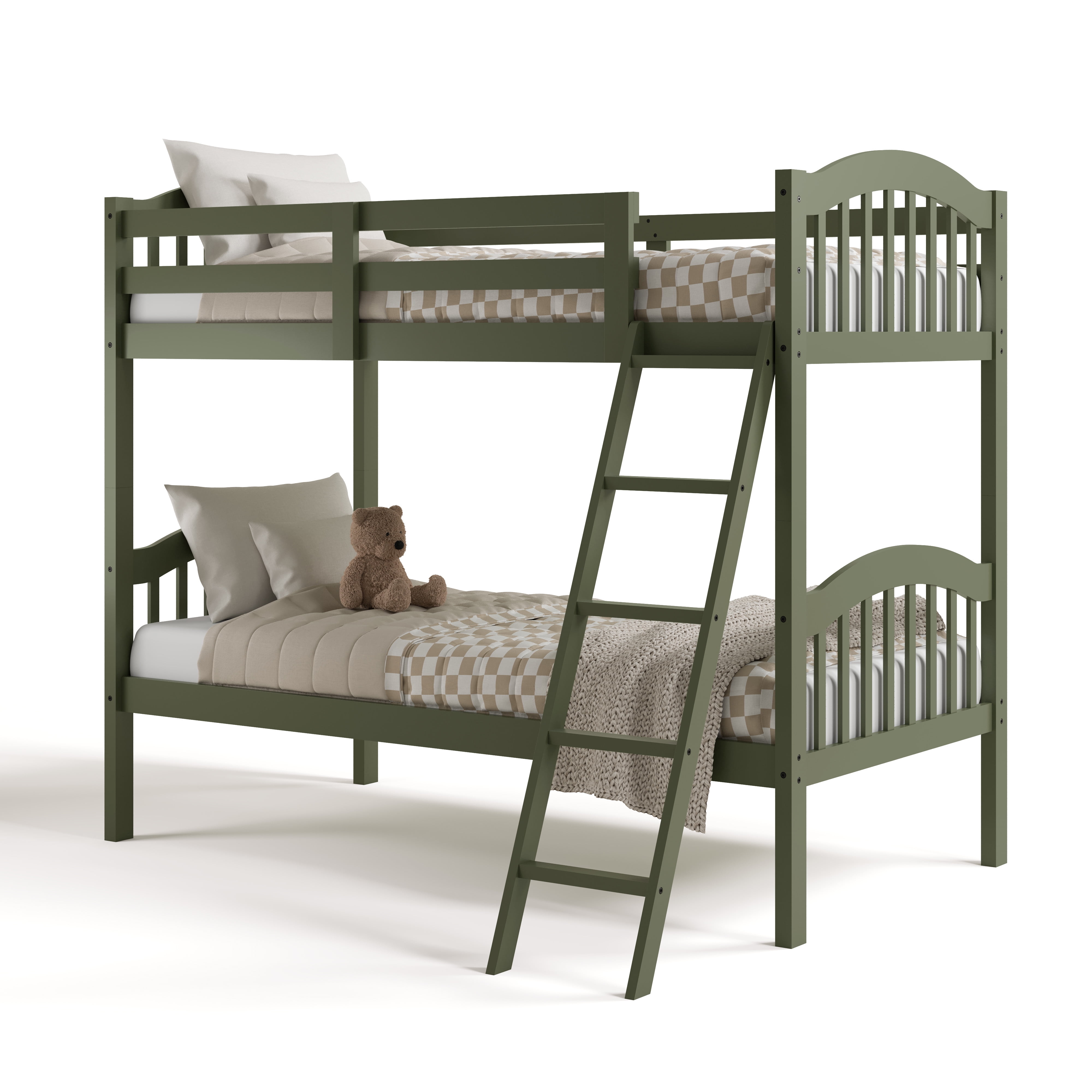 Storkcraft Long Horn Solid Hardwood Twin Bunk Bed