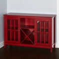 thumbnail image 2 of Simple Living  Portland Glass Wine Buffet/Sideboard Red, 2 of 8