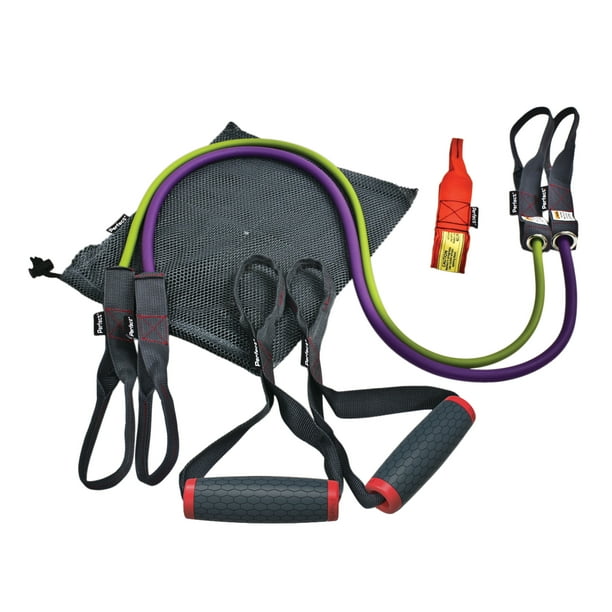 Perfect Fitness Resistance Bands, Kit with Handles, Door Anchor and