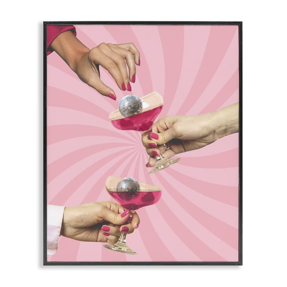 Stupell Industries Contemporary Black Framed Giclee Art, 11 x 14, by Lil' Rue