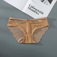 thumbnail image 1 of Braguitas de talla grande para mujer, ropa interior de encaje de seda de hielo sin costuras, ropa interior de algodón hasta la mitad de la cintura, ropa interior para chicas gorditas, 1 of 6